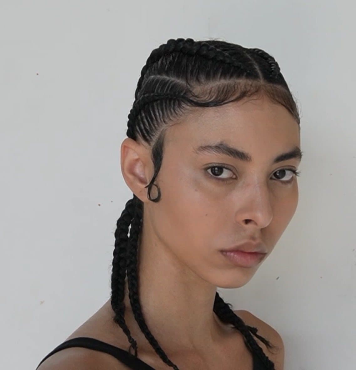 Digital: side profile with braids